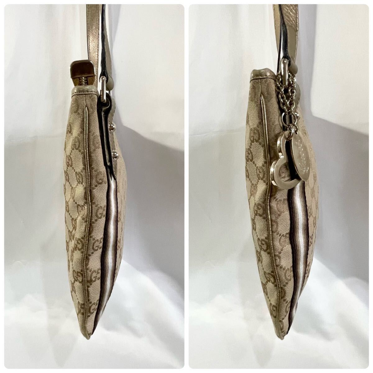 正規品 GUCCI グッチ ショルダーバッグ GGキャンバス ハート 正規品 GUCCI グッチ ショルダーバッグ GGキャンバス ハート
