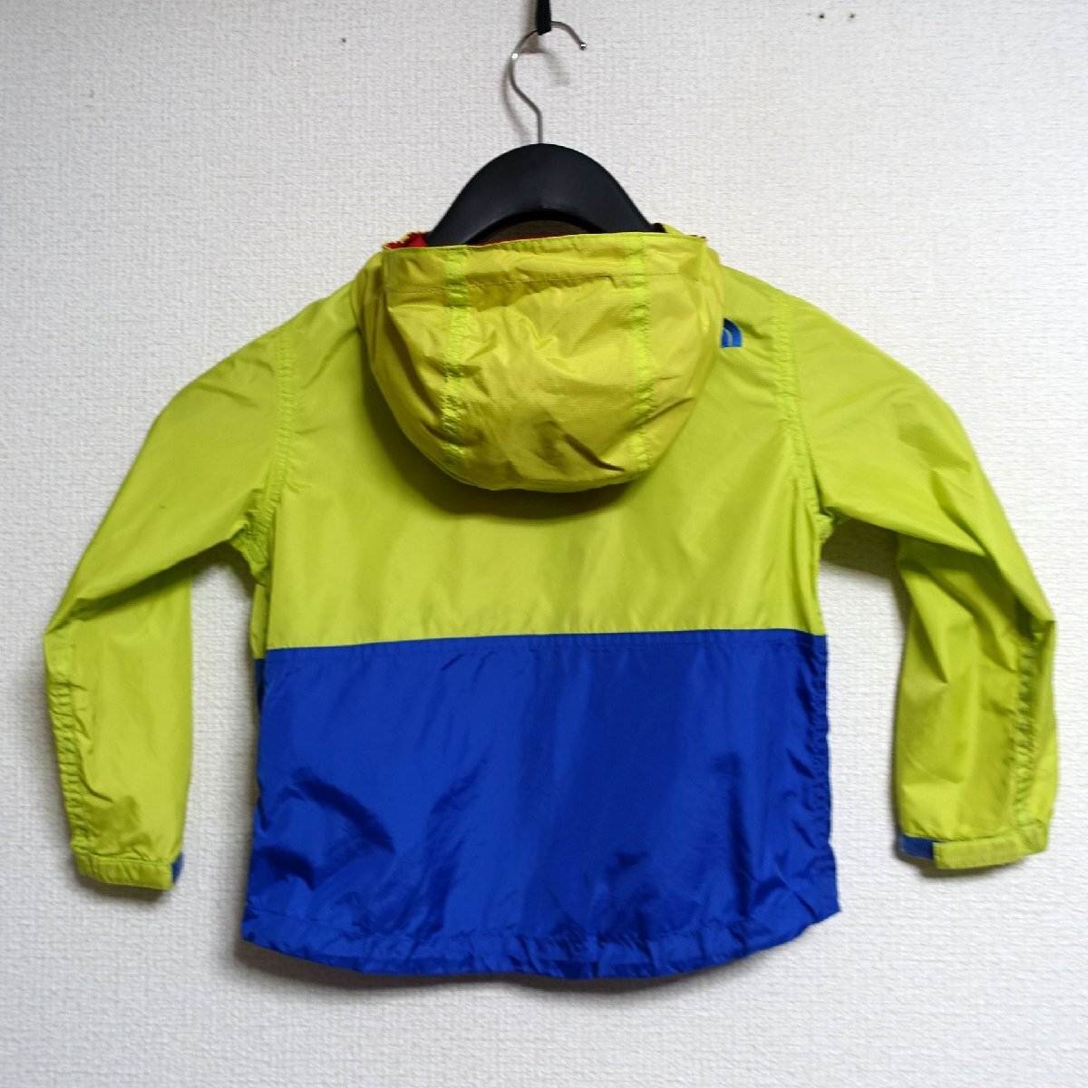 THE NORTH FACE ノースフェイス マウンテンパーカー 薄手 キッズ 110サイズ 正規品 イエロー グリーン A5340の画像2