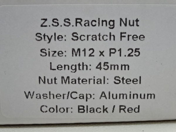 ☆Z.S.S. レーシングナット レヴォーグ スバル ZC6 BRZ WRX S4 ZN6 86 アルミカラー付き M12×P1.25 スチールナット 専用工具 20本 ZSS_画像9