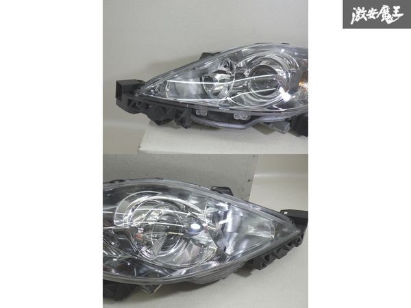 【HID点灯OK きれい】 マツダ 純正 CREW プレマシー HID ヘッドライト ヘッドランプ 左右セット STANLEY P5104 棚16-2_画像3