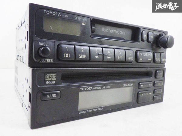  Toyota оригинальный 2DIN CD панель тюнер аудио кассетная дека 86120-2B480 немедленная уплата наличие иметь полки A-1-2
