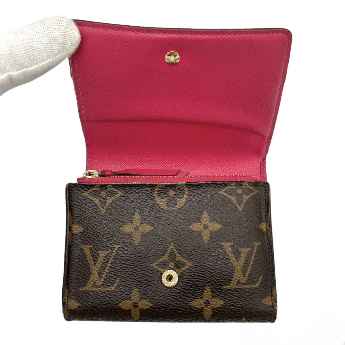 【大特価!!】限定 LOUIS VUITTON ルイヴィトン ポルトフォイユ ヴィクトリーヌ ヴィヴィエンヌ 三つ折り財布 モノグラム 鑑定済み■_画像5