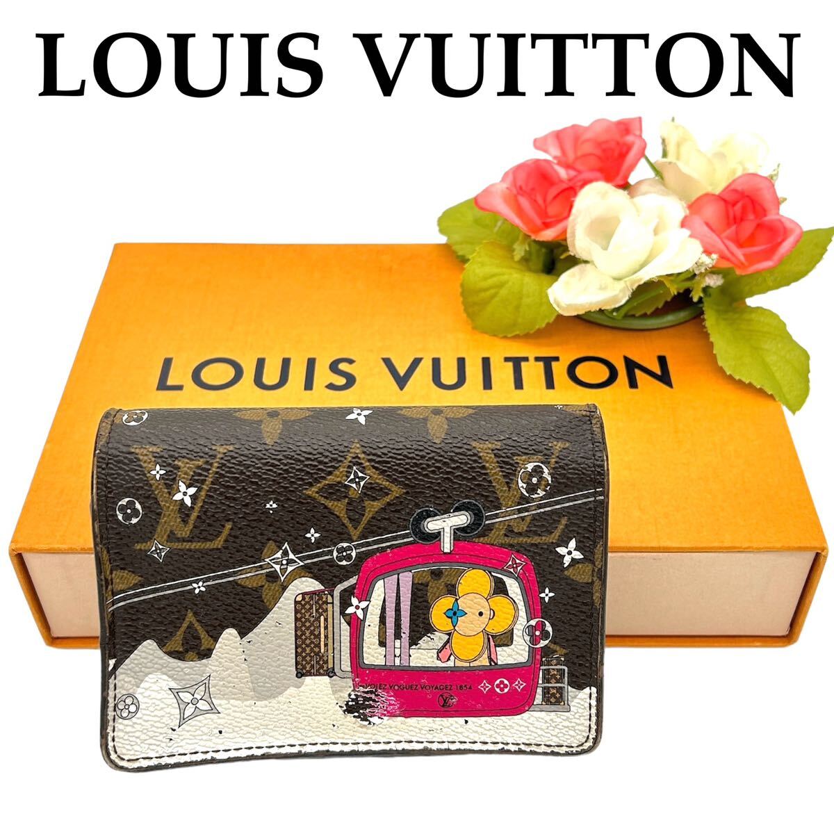 【大特価!!】限定 LOUIS VUITTON ルイヴィトン ポルトフォイユ ヴィクトリーヌ ヴィヴィエンヌ 三つ折り財布 モノグラム 鑑定済み■_画像1