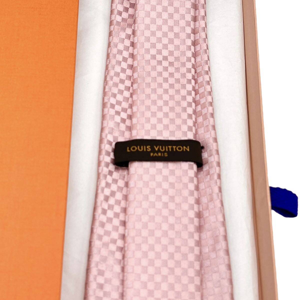LOUIS VUITTON ルイヴィトン マイクロダミエ ピンク ネクタイ 駅南やまご質店オンラインショップ / ヴィトン ネクタイ クラヴァット