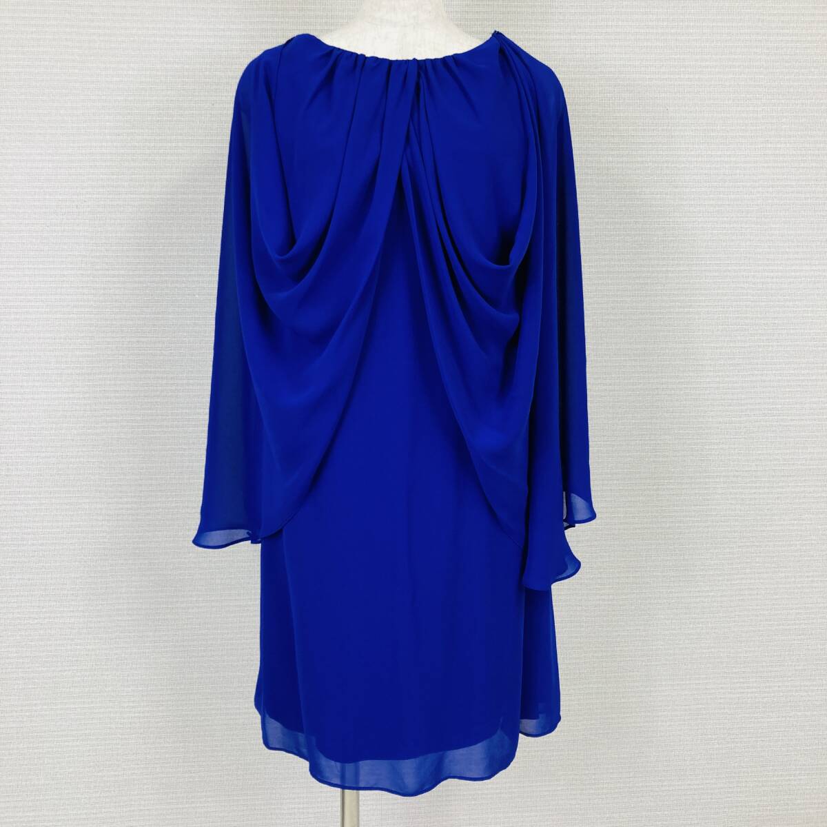 【451】apres jour アプレジュール ドレス ワンピース ブルー ロング フリル Mサイズ 上品 鮮やか _画像1
