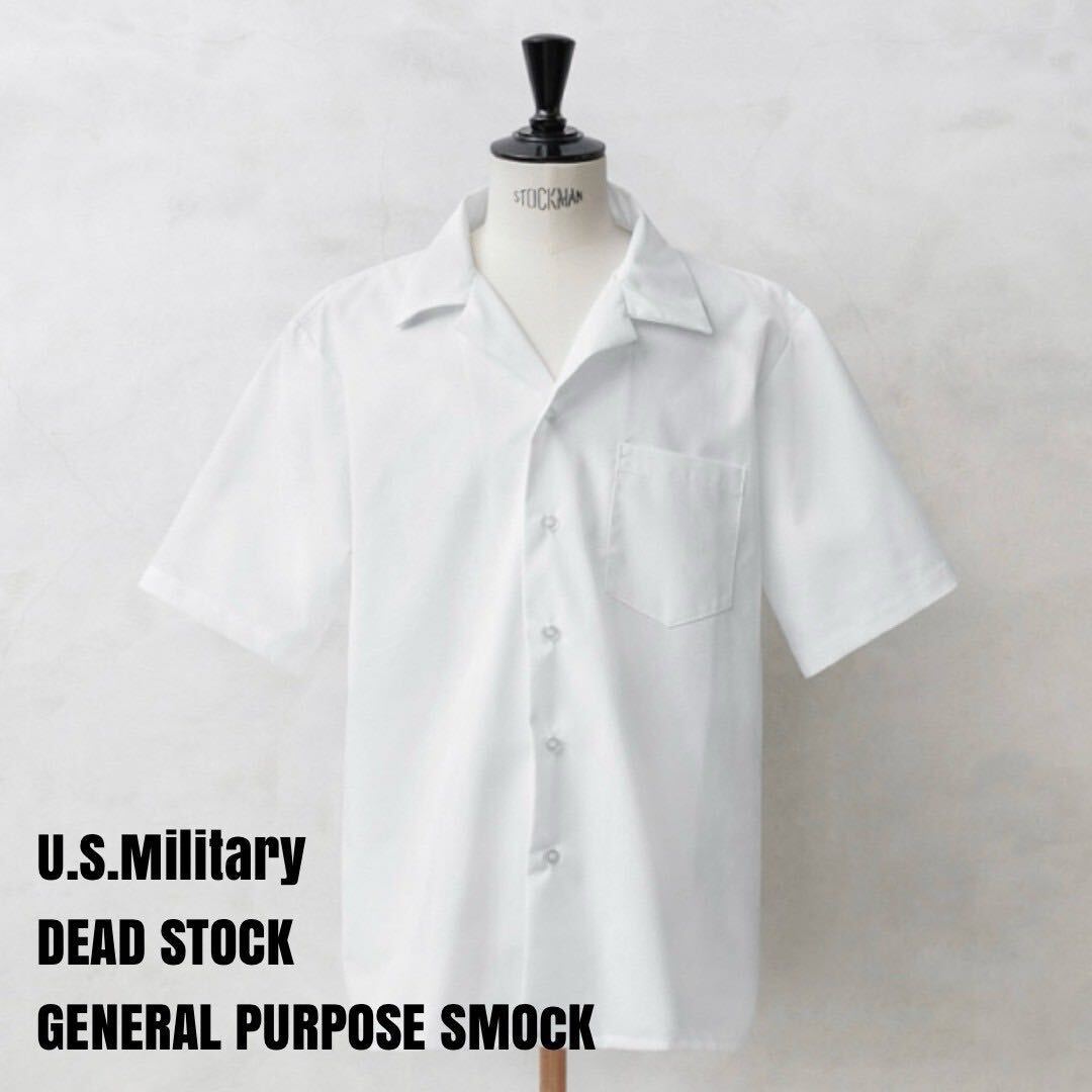 ＊7565 実物　デッドストック　US ミリタリー 米軍　オープンカラーシャツ　_画像1