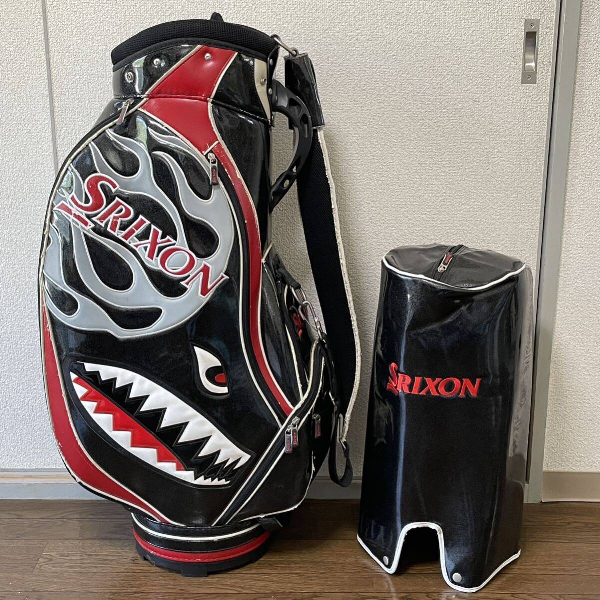 SRIXON スリクソン　キャディ　バッグ ガオ　モンスター　シャーク　フェイス　ゴルフ　エナメル　希少　限定　プロモデル　_画像1