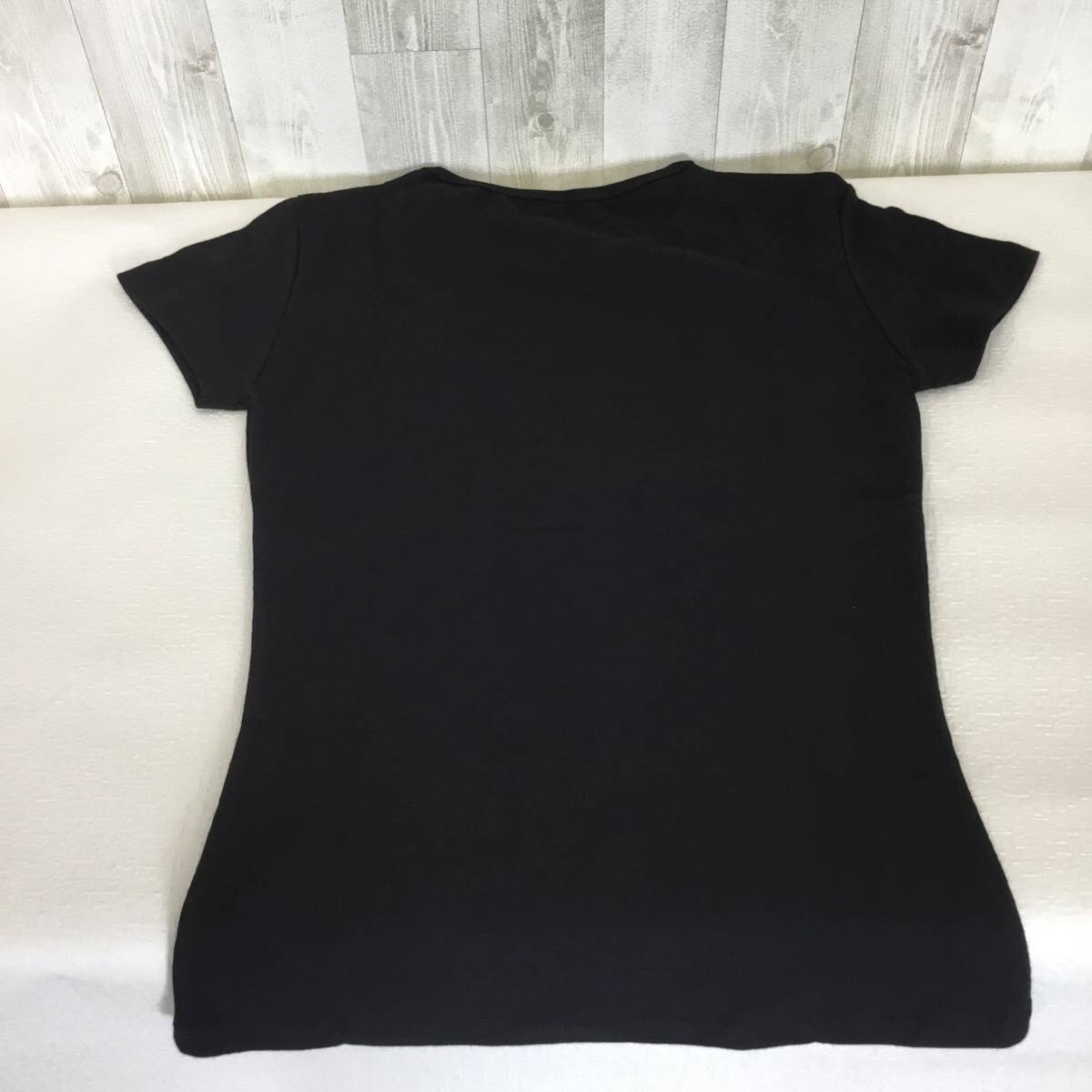  together lady's short sleeves T-shirt black black . origin embroidery M size 6 sheets unused goods *HY12