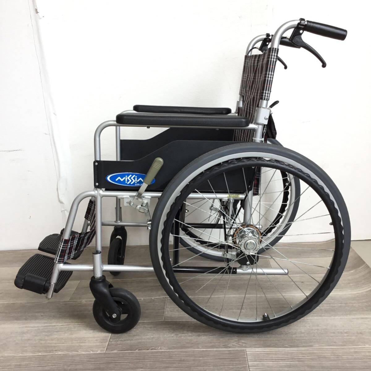 NISSIN 日進医療器 自走式 車椅子 NC-1CB ◎HY15_画像2