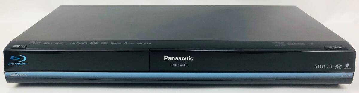 完動品 美品 Panasonic 500GB 2チューナー ブルーレイレコーダー ブラック DIGA DMR-BW680-K 貴重 レア ヴィンテージ _画像2