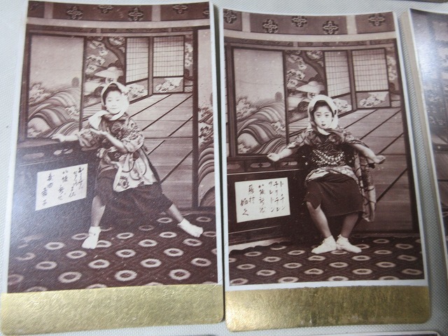 ... boxed 12 sheets Meiji about .. old photograph photograph of a star inspection ). woman geisha kimono Mai . chicken egg paper 