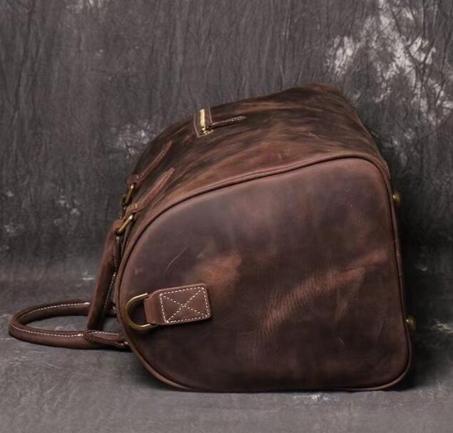  men's original leather travel bag leather traveling bag travel bag Golf bag sport bag high capacity travel business trip for leather bucket bag 