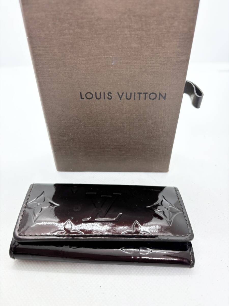 LOUIS VUITTON　ルイ・ヴィトン エナメル　モノグラム　キーケース　送料無料　1円から_画像1