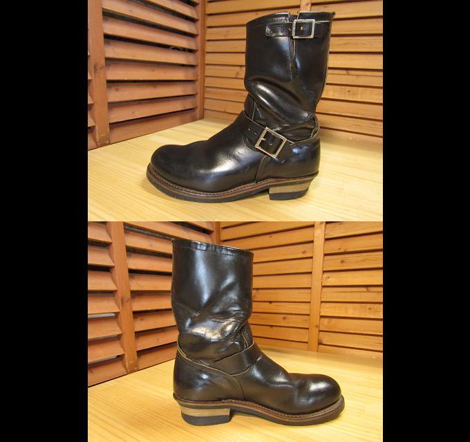 M1Y△729【RED WING レッドウィング】03年製 PT99 プリントタグ 2268 エンジニア ブーツ ブラック SIZE 9 1/2D_画像5