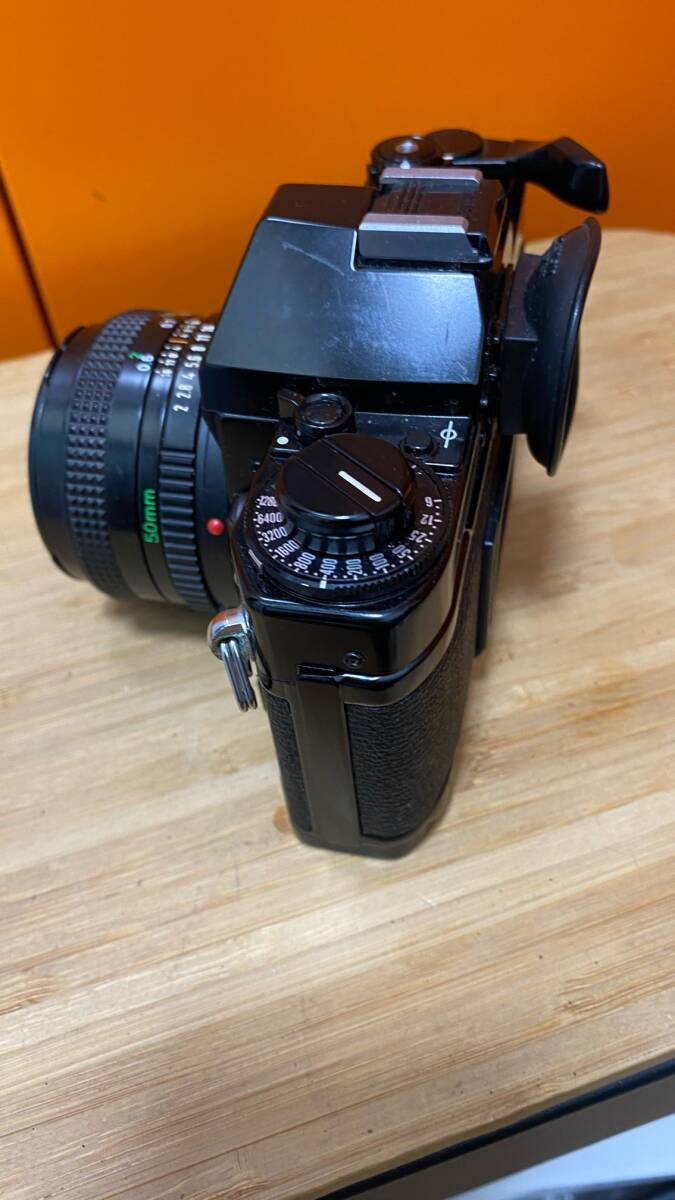 キャノン A-1 フィルムカメラ シャッター切れます CANNON レンズ FD 50ｍｍ 1:2 動作確認済_画像4