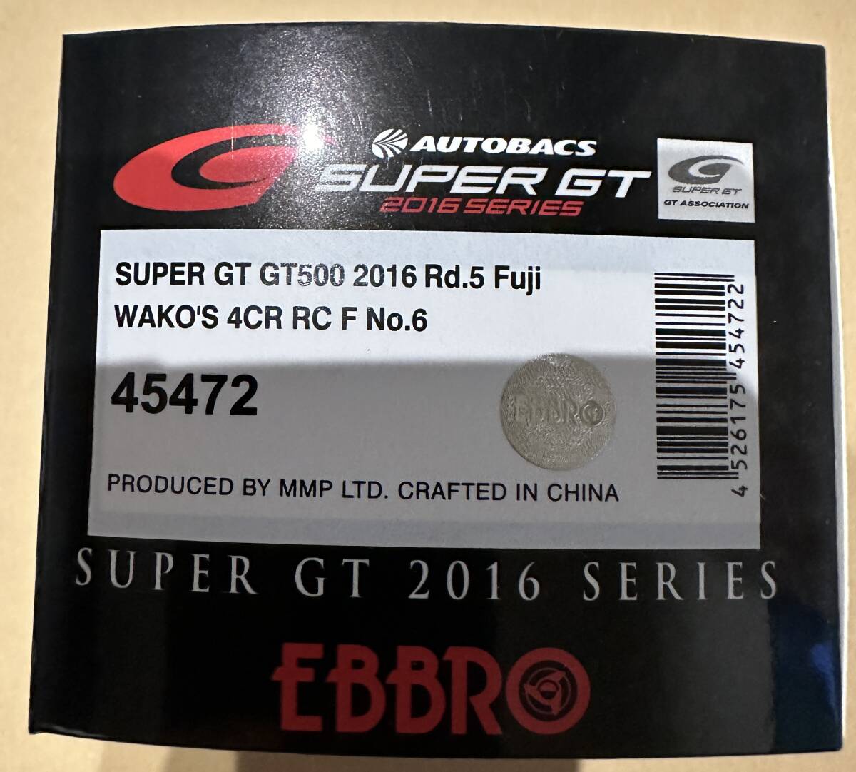 EBBRO　2016シリーズ　SUPER-GT　1/43　WAKOS　4CR　RC-F　GT500　2016　Rd5.fuji　中古品_画像3