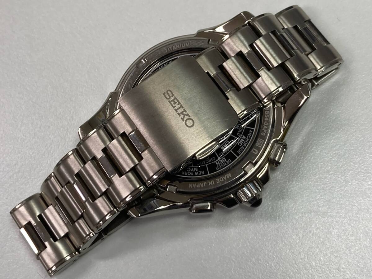 SEIKO DOLCE セイコー ドルチェ SADA001 8B54-0AF0 ワールドタイム 電波ソーラー メンズ腕時計 シルバー系文字盤_画像8