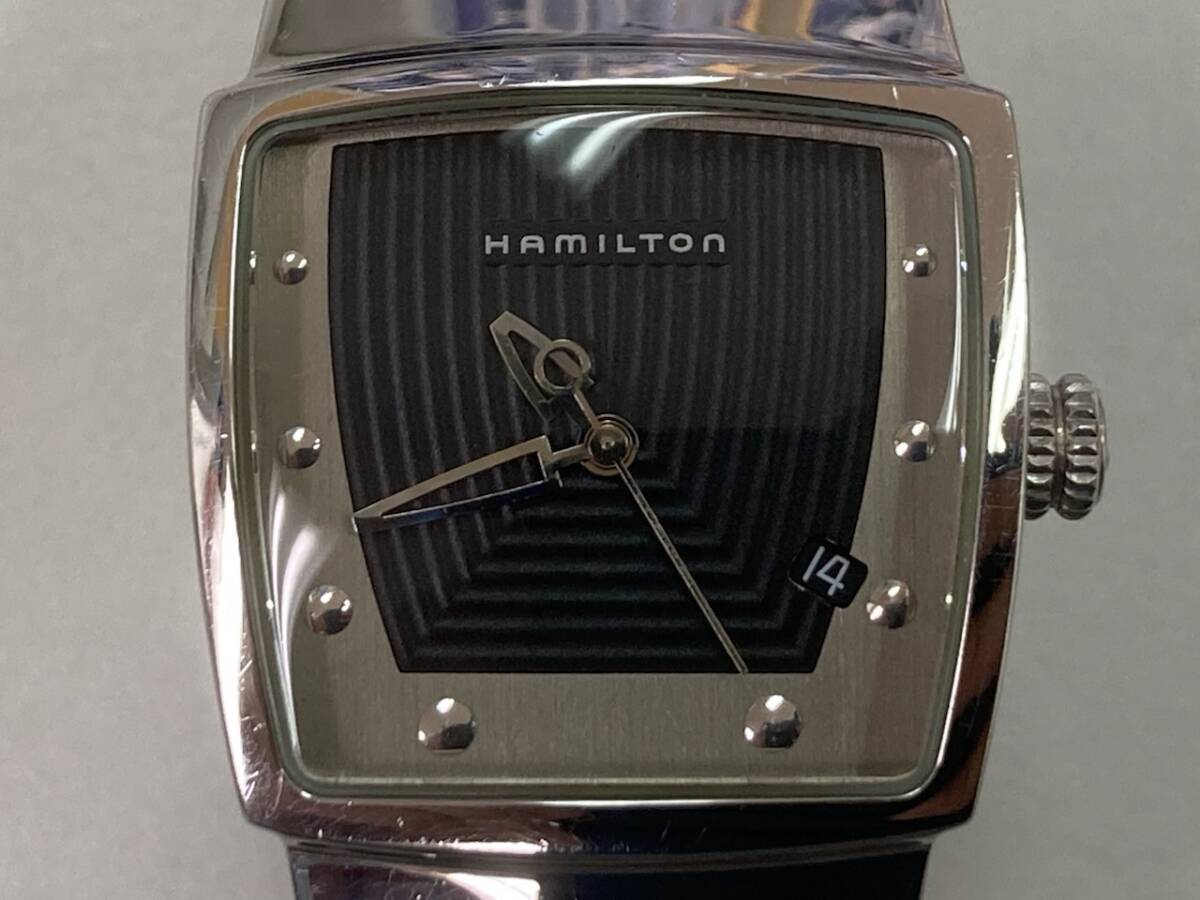 HAMILTON ハミルトン エベレスト 6331 デイト ブラック文字盤 クォーツ メンズ腕時計 _画像3