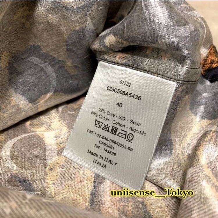 [1 иен старт ] новый товар 21AW Dior x Peter Doig Dior Peter *doig многоцветный рубашка короткий рукав камуфляж гавайская рубашка шелк . размер 40