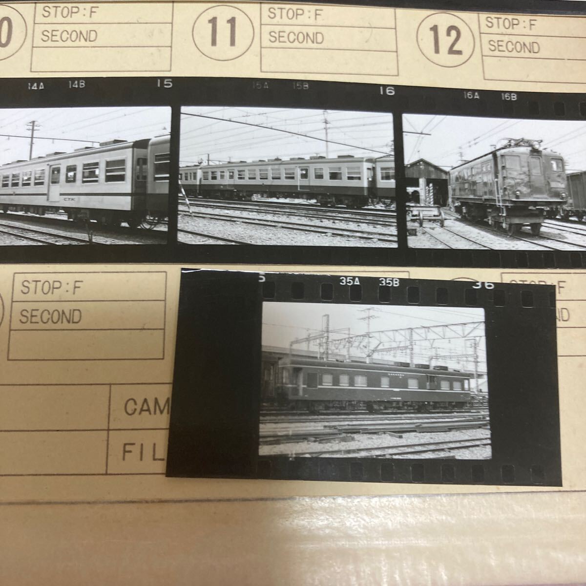 鉄道ネガ 路面電車 古い写真フィルム37コマ ベタ焼き写真37枚 昭和42年 電車・飛行機の画像6