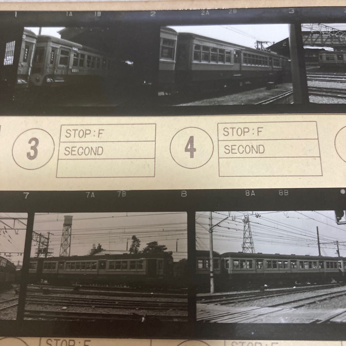 鉄道ネガ 路面電車 古い写真フィルム37コマ ベタ焼き写真37枚 昭和42年 電車・飛行機の画像4