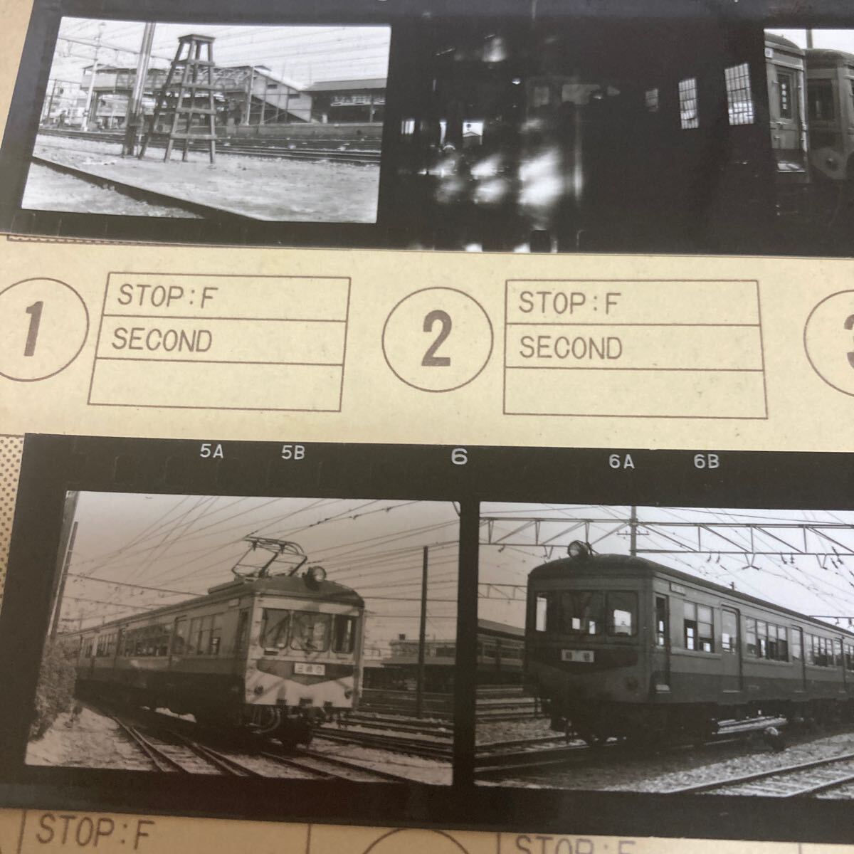 鉄道ネガ 路面電車 古い写真フィルム37コマ ベタ焼き写真37枚 昭和42年 電車・飛行機の画像3