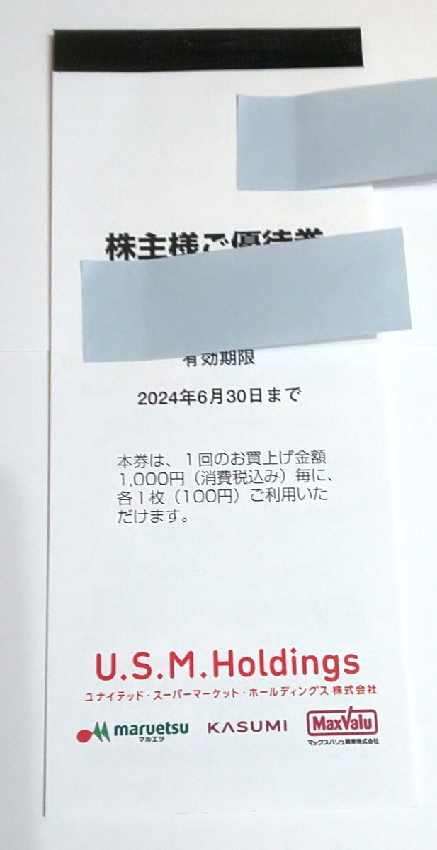 ユナイテッドスーパーマーケットの株主優待券 2500円分 即決・送料無料 マルエツ カスミ マックスバリュ関東_画像1