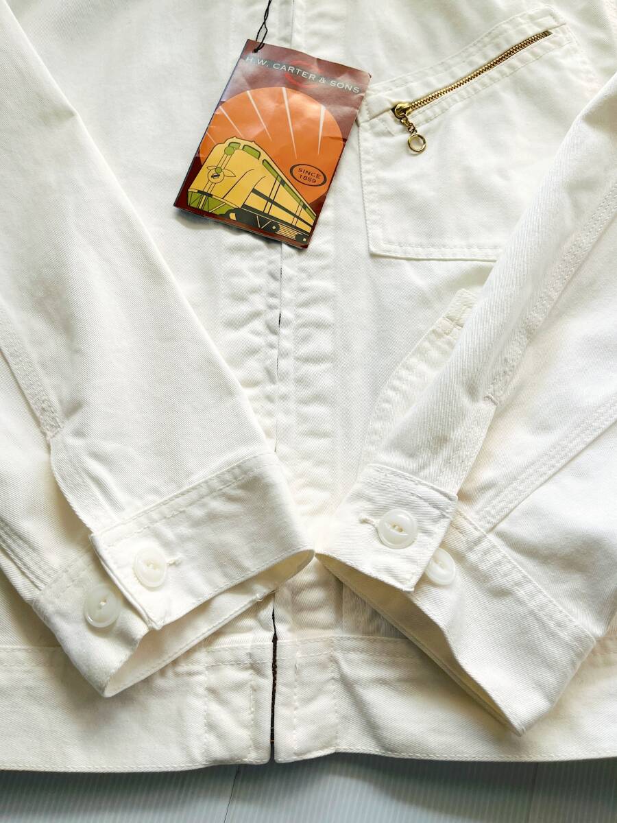 80s dead stock CARTERS Carter's Lee91-B type white Denim jacket USA made Vintage 