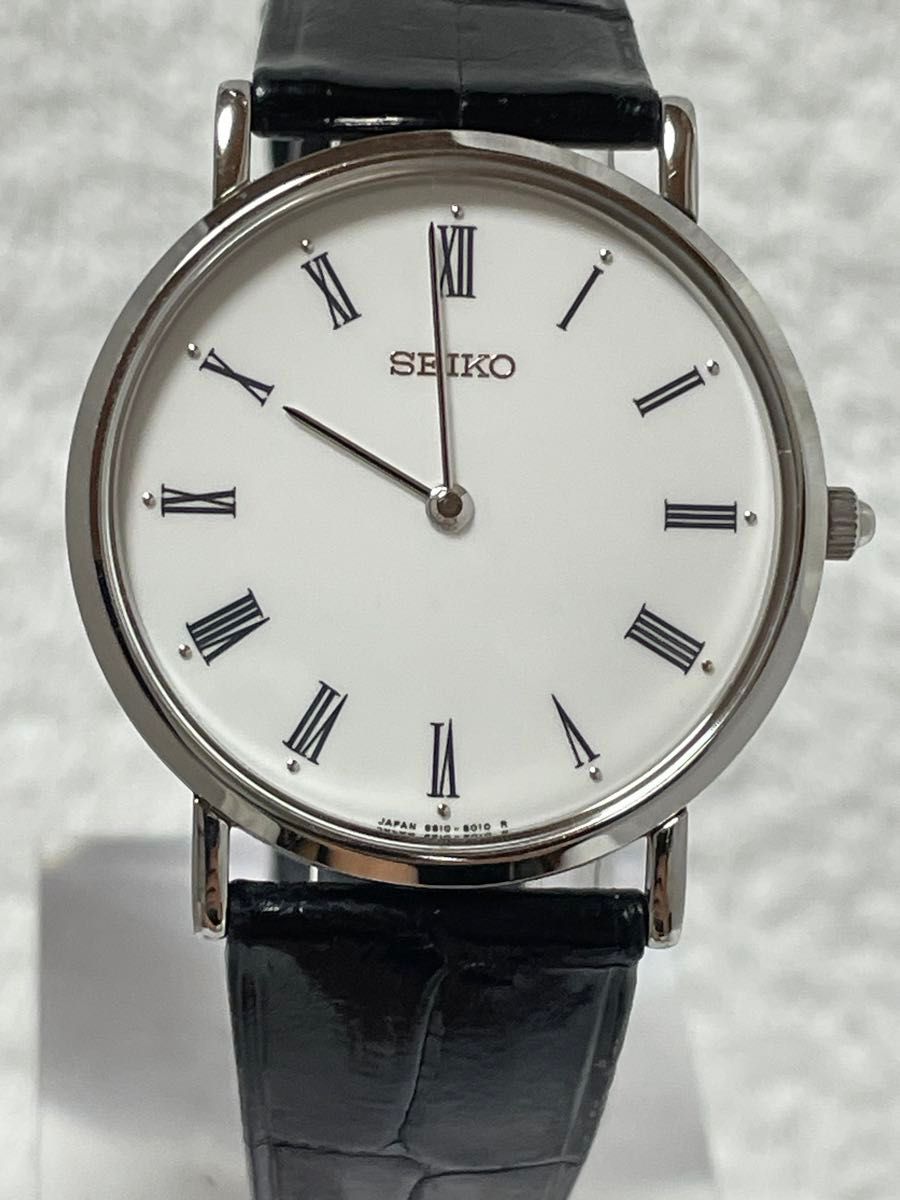 美品】SEIKO セイコー メカニカル 手巻き【6810-8000】裏 美品】SEIKO セイコー メカニカル 手巻き【6810-8000】裏