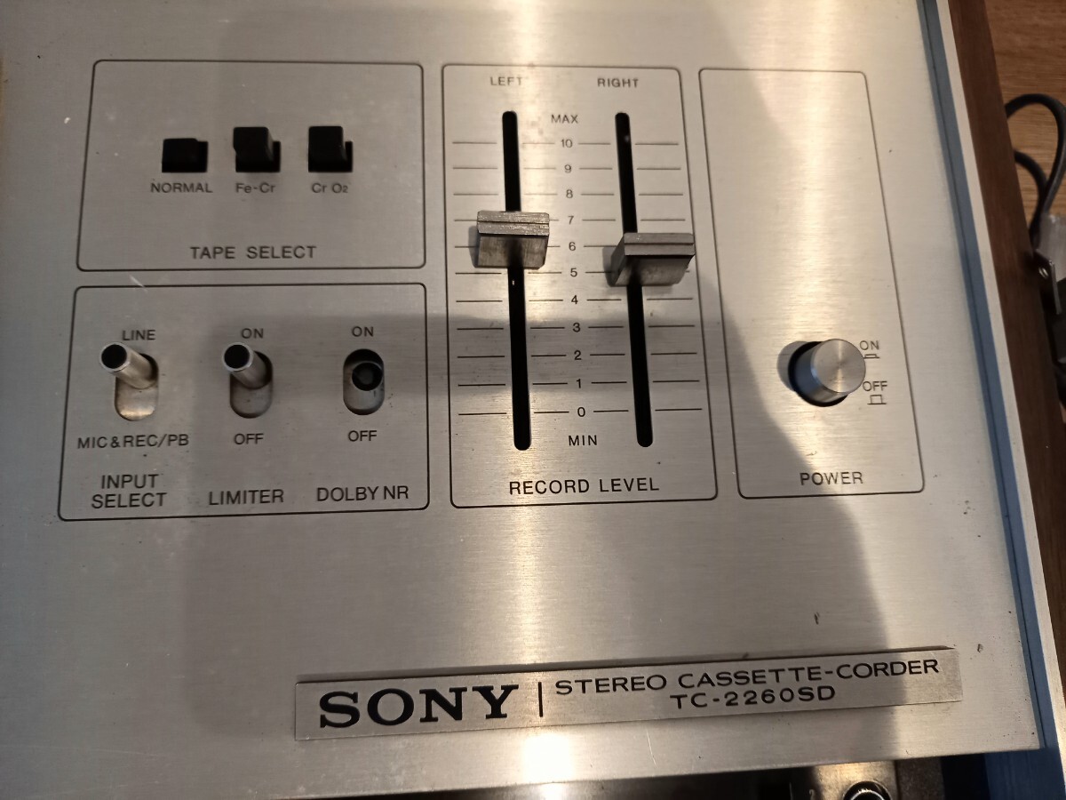 SONY ソニー STEREO CASSETTE-CORDER TC-2260SD カセットレコーダー レトロ 中古 保管 現状品 k1059の画像4