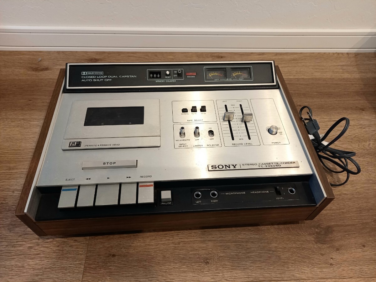 SONY ソニー STEREO CASSETTE-CORDER TC-2260SD カセットレコーダー レトロ 中古 保管 現状品 k1059の画像1