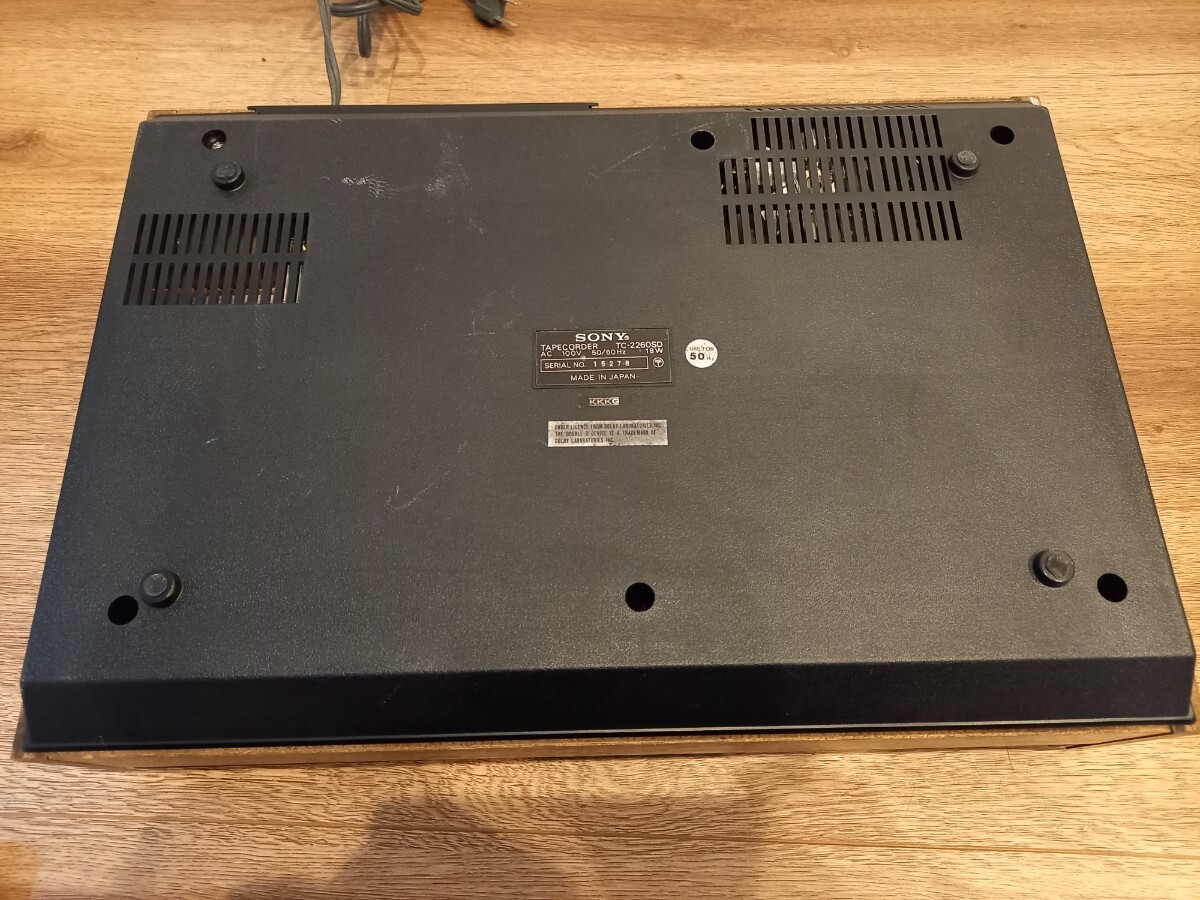 SONY ソニー STEREO CASSETTE-CORDER TC-2260SD カセットレコーダー レトロ 中古 保管 現状品 k1059の画像9