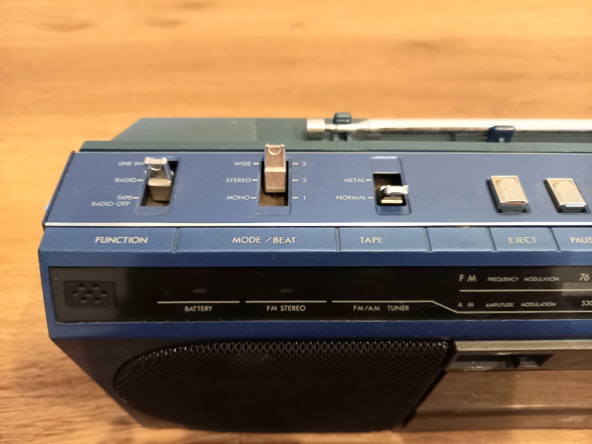 昭和レトロ NEC FM/AM STREO RADIO CASSETTE RECORDER RMS-880R ラジカセ ラジオカセットレコーダー 中古 保管 現状品 k1067の画像4