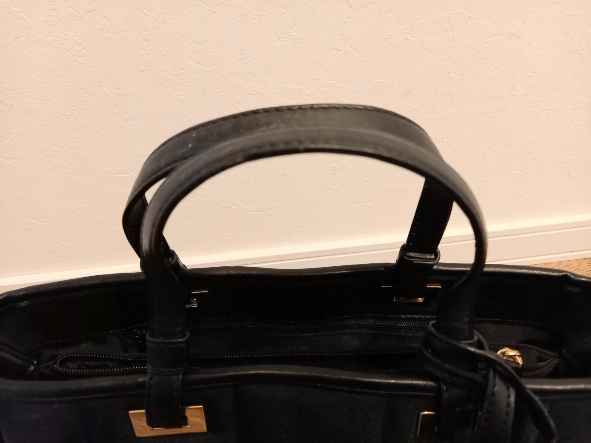 ANNE KLEIN アンクライン ハンドバッグ バッグ ブラック 黒 中古 保管 現状品 k1081_画像9