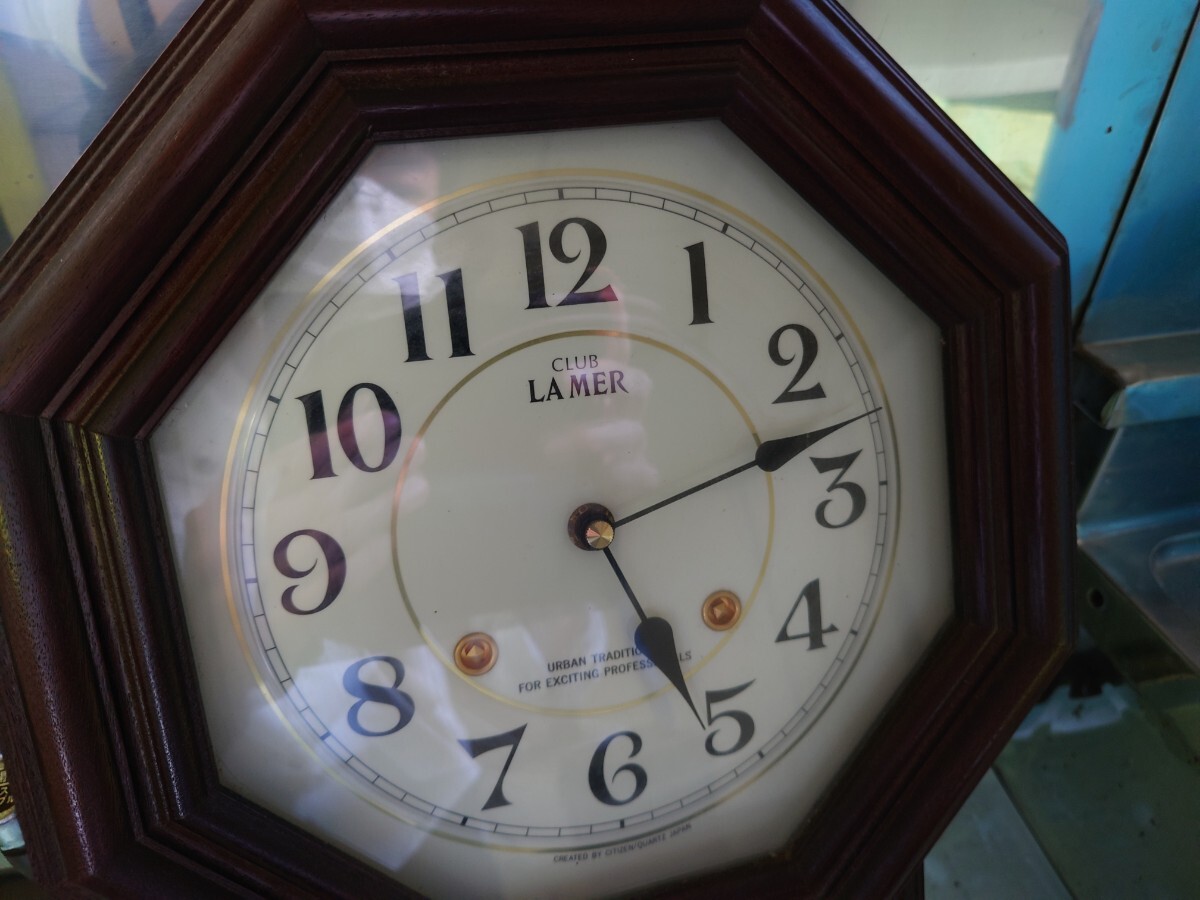 引き取りのみ 柱時計 CITIZEN シチズン 日本製 振り子時計 壁掛け時計 掛け時計 掛時計 レトロ アンティーク QUARTZの画像2