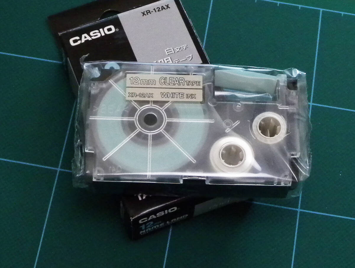 CASIO ネームランドカートリッジ 白文字/透明テープ XR-12AX 【未開封】の画像2