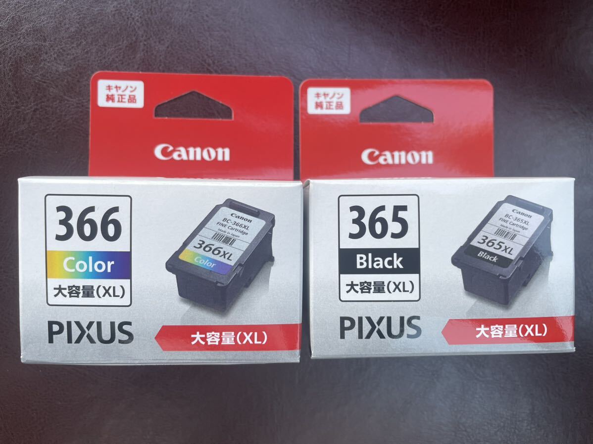 Canon 純正 インクカートリッジ BC-365XL 、BC-366XL 大容量 2個セット_画像1