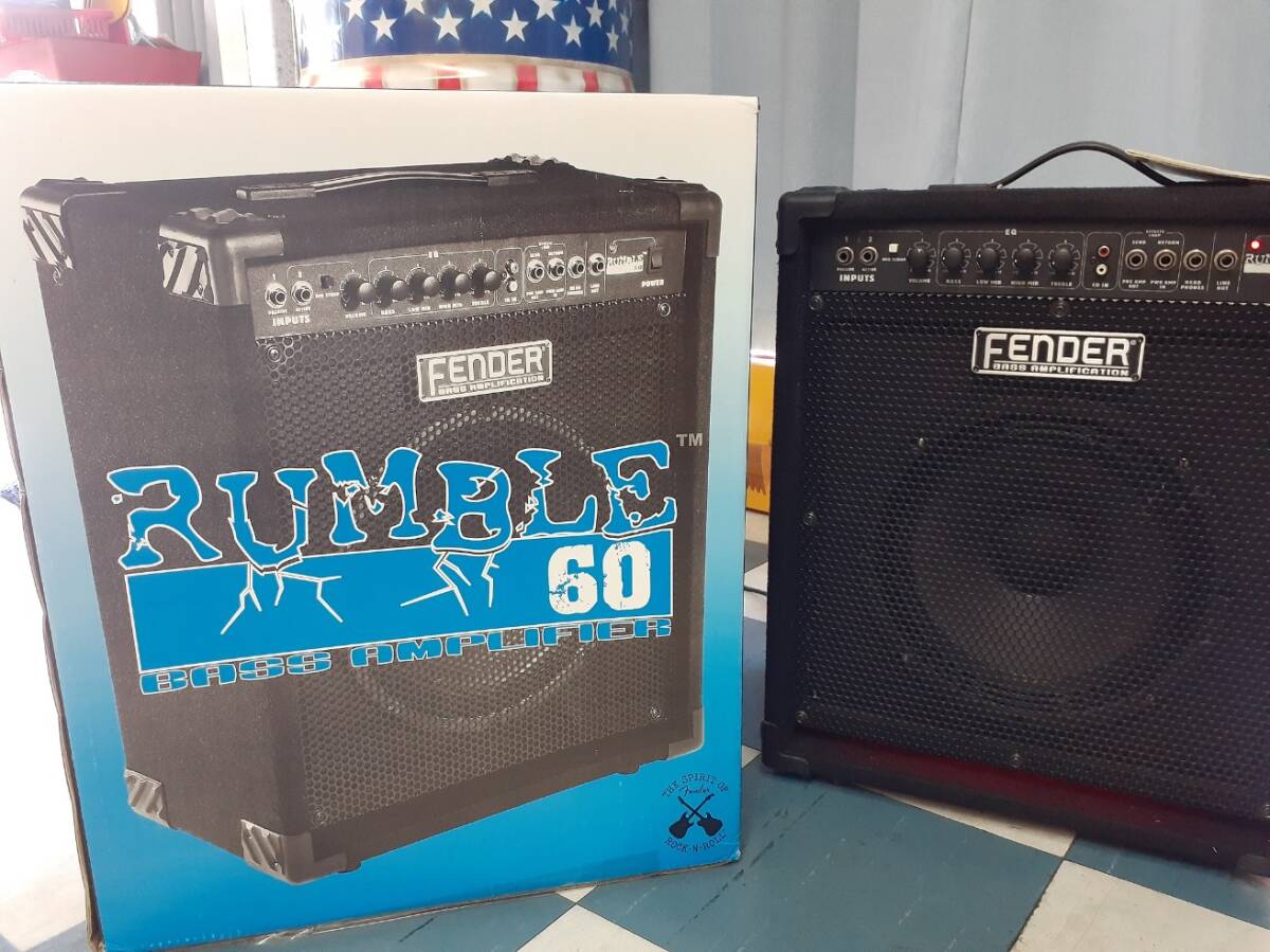 ***FENDER RUMBLE60 основа усилитель TYPE PR504 коробка с руководством пользователя инвентарь 