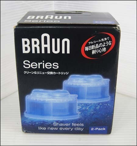 Bana8◆未開封◆BRAUN ブラウン クリーン＆リニュー交換カートリッジ 2個入 専用洗浄液_画像1