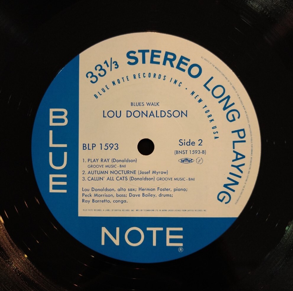 Lou Donaldson/Blues Walk★ルー・ドナルドソン Blue Note BLP1593 東芝 日本盤 中古アナログレコード_画像4