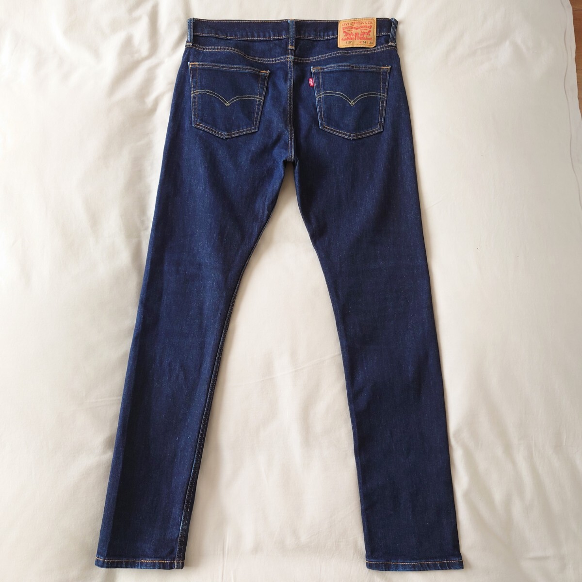 2018年製造 Levi's 510濃紺ジーンズ/デニム 古着/W34L34【YLV2224】