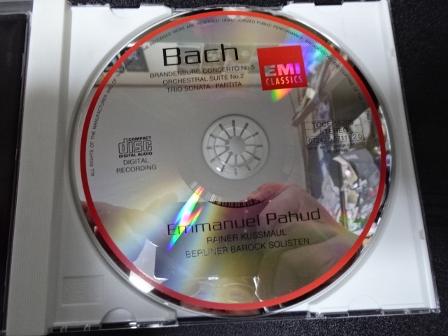 パユ「J・S・バッハ ブランデンブルグ協奏曲 第５番」2001年日本盤TOCE-55208_画像2