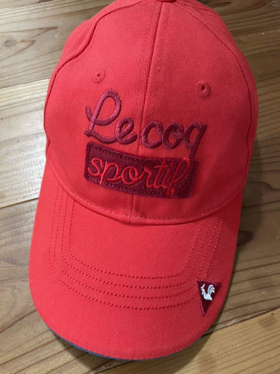  включая доставку!le coq прекрасный товар Golf колпак красный красный Le Coq CAP шляпа GOLF Golf одежда колпак 