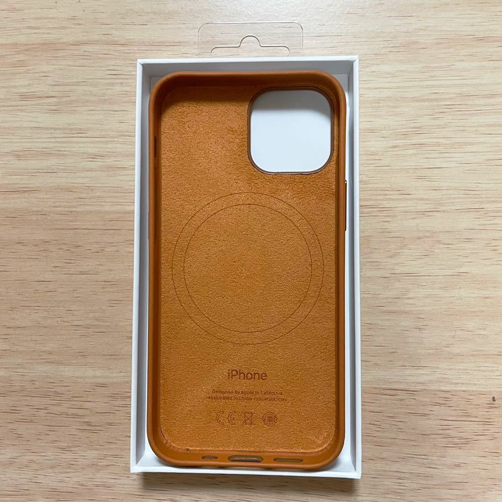 ★★新品★★Apple アップル 純正 iPhone 13 mini レザーケース・ゴールデンブラウン  20B33の画像5