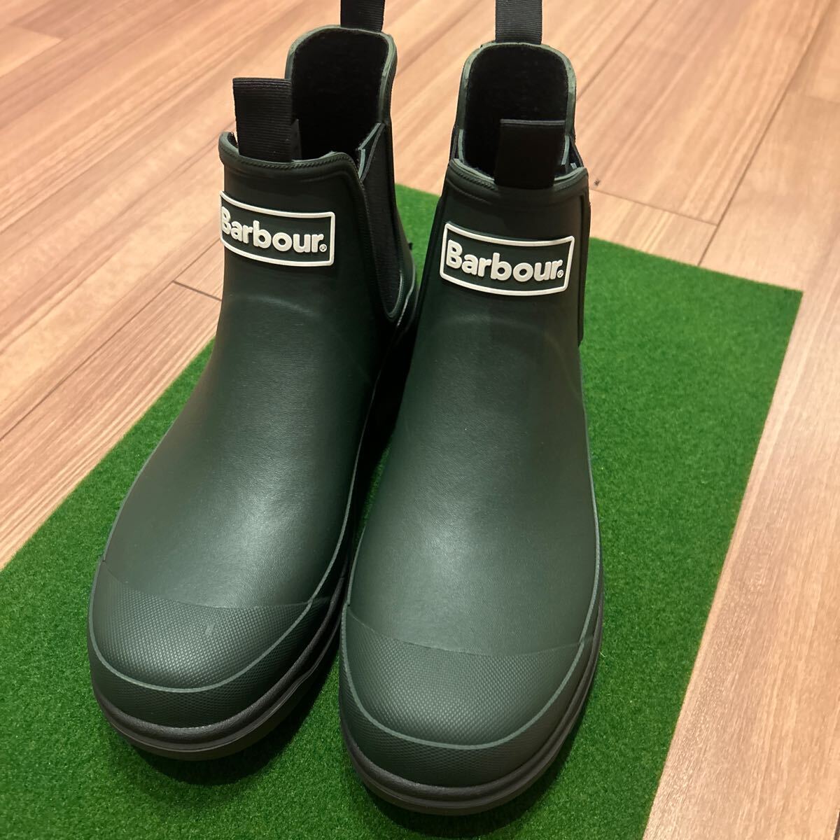  including carriage / unused goods Barbour Bab a- Short rain boots [ color : /OLIVE / size :UK8]