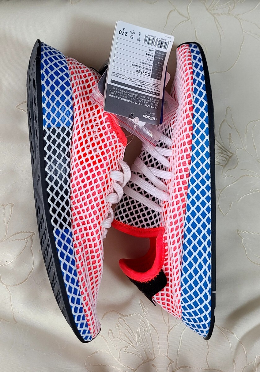 新品 ディーラプト ランナー 27.0cm DEERUPT RUNNER オレンジ/ブルー 定価14,040円 オリジナルス adidas Originals の画像4