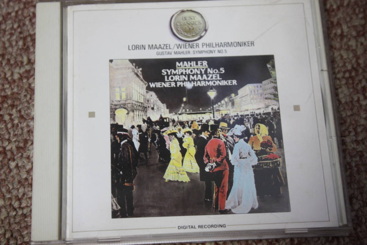 グスタフ・マーラー:交響曲第5番ロリン・マゼール:指揮/ウィーン・フィルハーモニー管弦楽団/録音:1982年/CBS SONY/CD_画像1