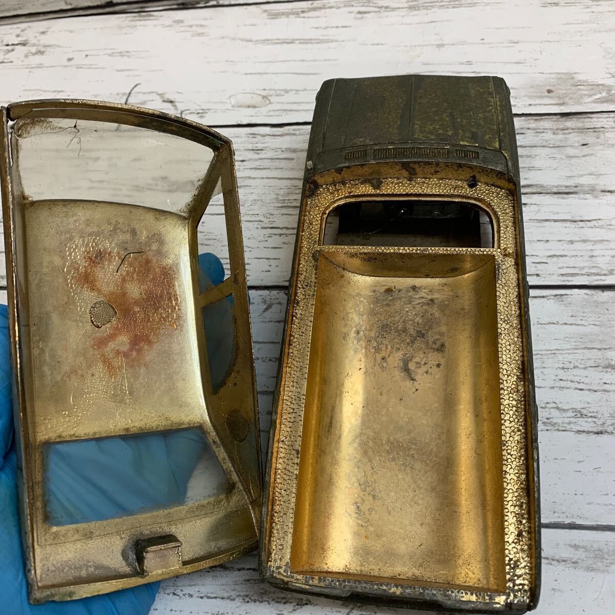[ secondhand goods ] Nissan Cherry cigarette case Showa Retro that time thing ashtray smoke . inserting NISSAN Nissan Cherry