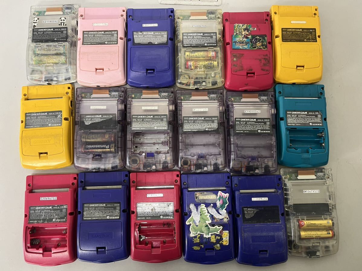 F678 Nintendo GBC Game Boy цвет корпус CGB-001 совместно 18 шт. много комплект работоспособность не проверялась 