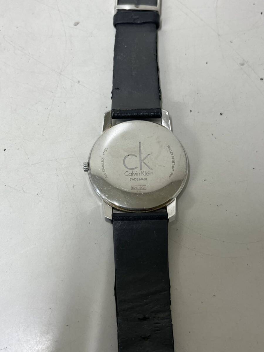 Calvin Klein◆クォーツ腕時計/アナログ/ステンレス/SLV/BLK/K2G 2G1_画像4